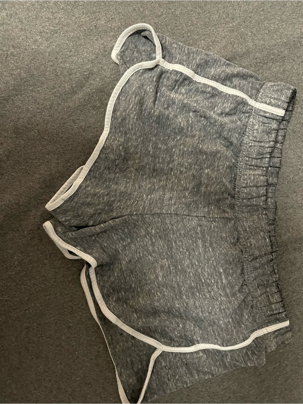 SO Girls' Heather Gray Athletic Lounge Shorts with White Trim